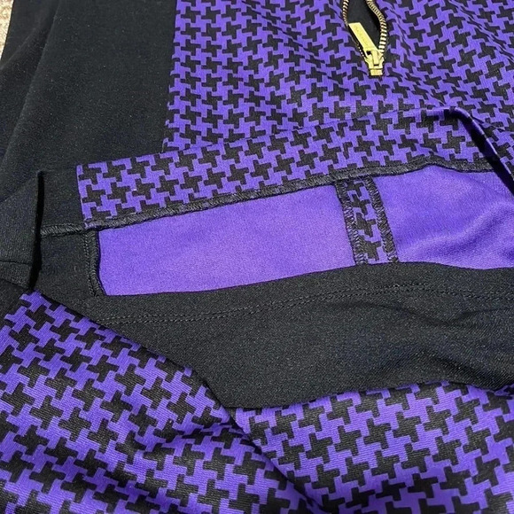 MICHAEL Michael Kors Short Sleeve Sheath Dress - Houndstooth Pattern - Picture 13 of 14